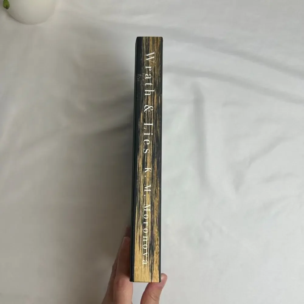 A God of Wrath & Lies K.M. Moronova OOP Hardcover Pine Hollow #1 Romantasy